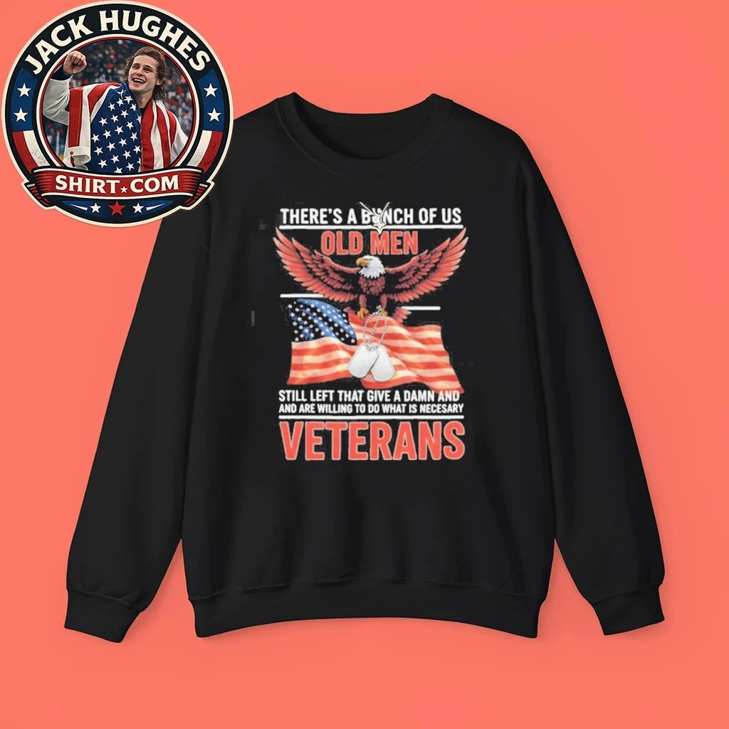 Official Old Men Veterans Still Give A Damn American Flag Dog Tags Shirt