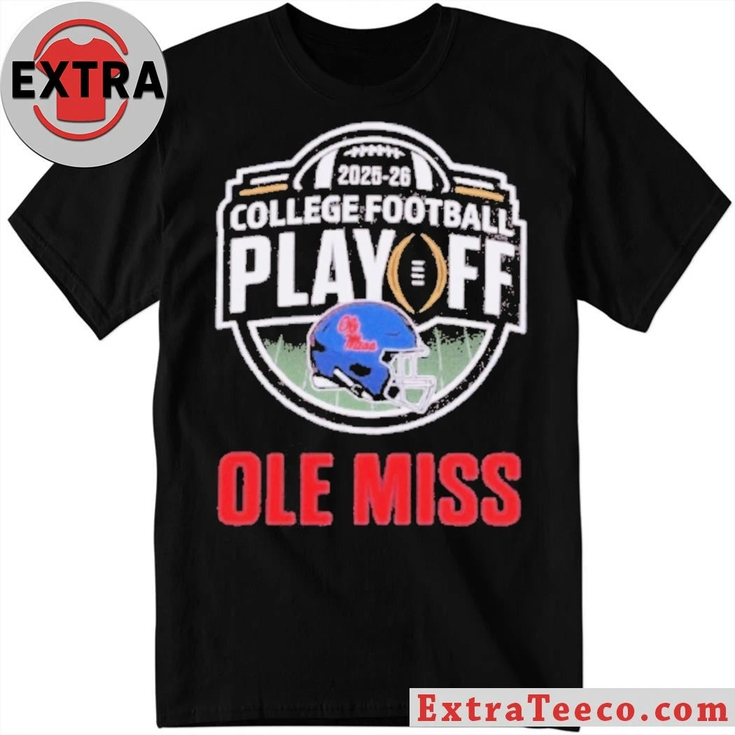 Official Ole Miss College Football Playoff 2025-26 Helmet And Logo Shirt
