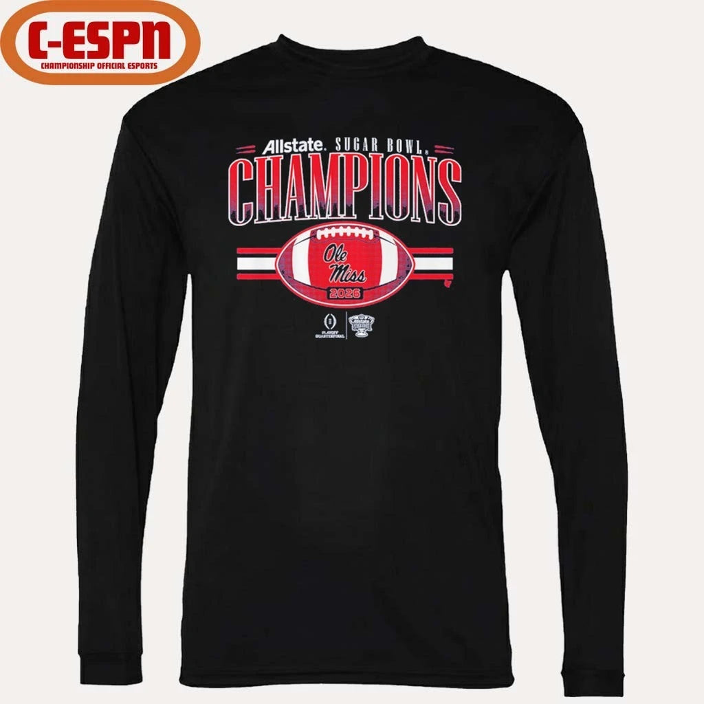 Official Ole Miss Football CFP Sugar Bowl Champions Shirt