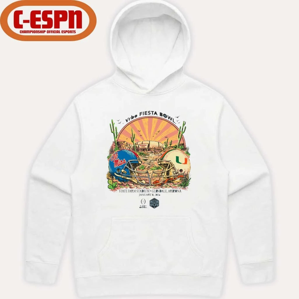 Official Ole Miss Vs Miami 2026 VRBO Fiesta Bowl Retro T-Shirt