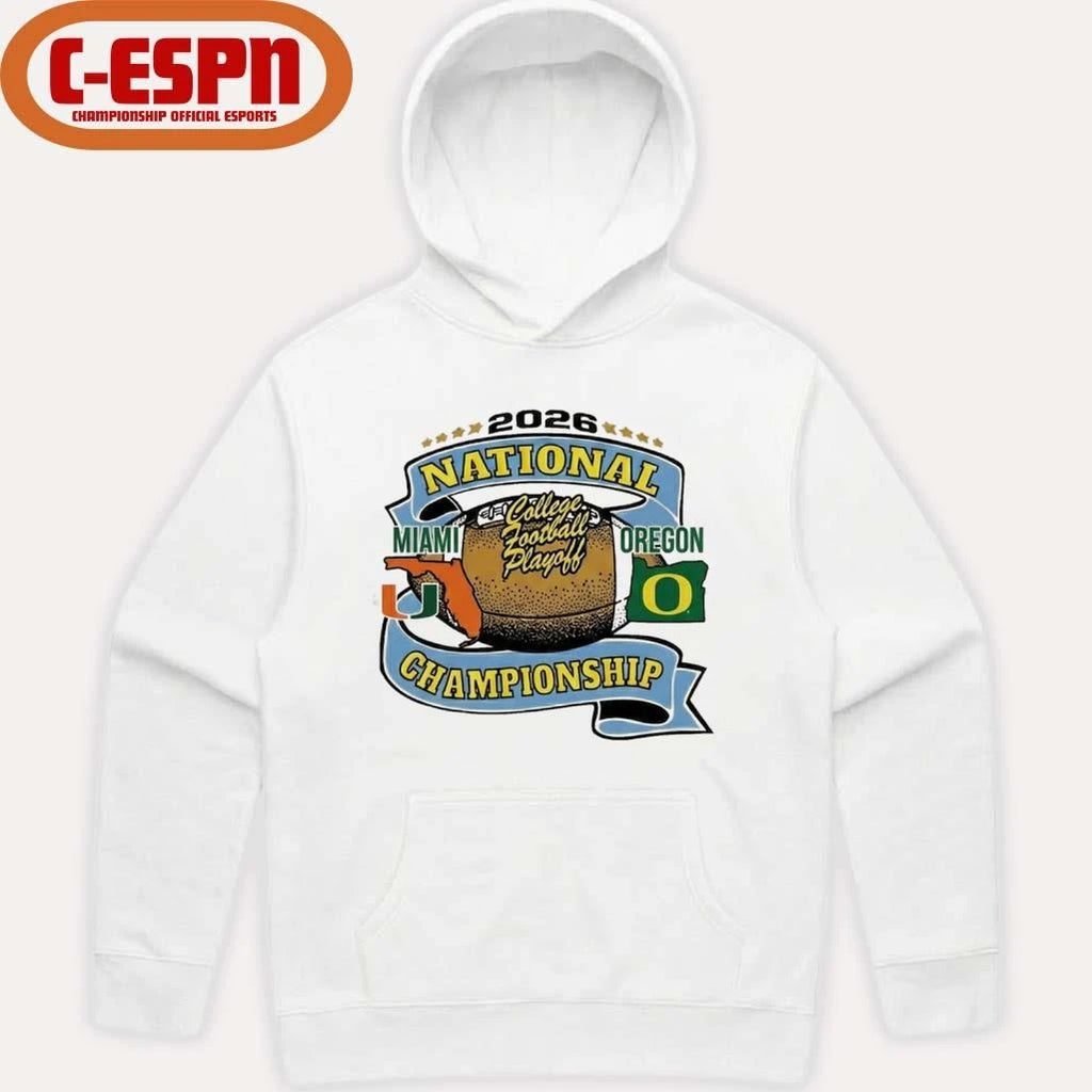 Official Oregon Vs Miami 2026 CFP National Championship Game January 19th T-Shirt