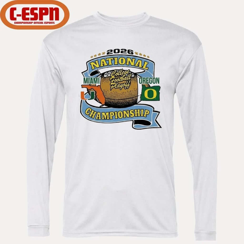 Official Oregon Vs Miami 2026 CFP National Championship Game January 19th T-Shirt