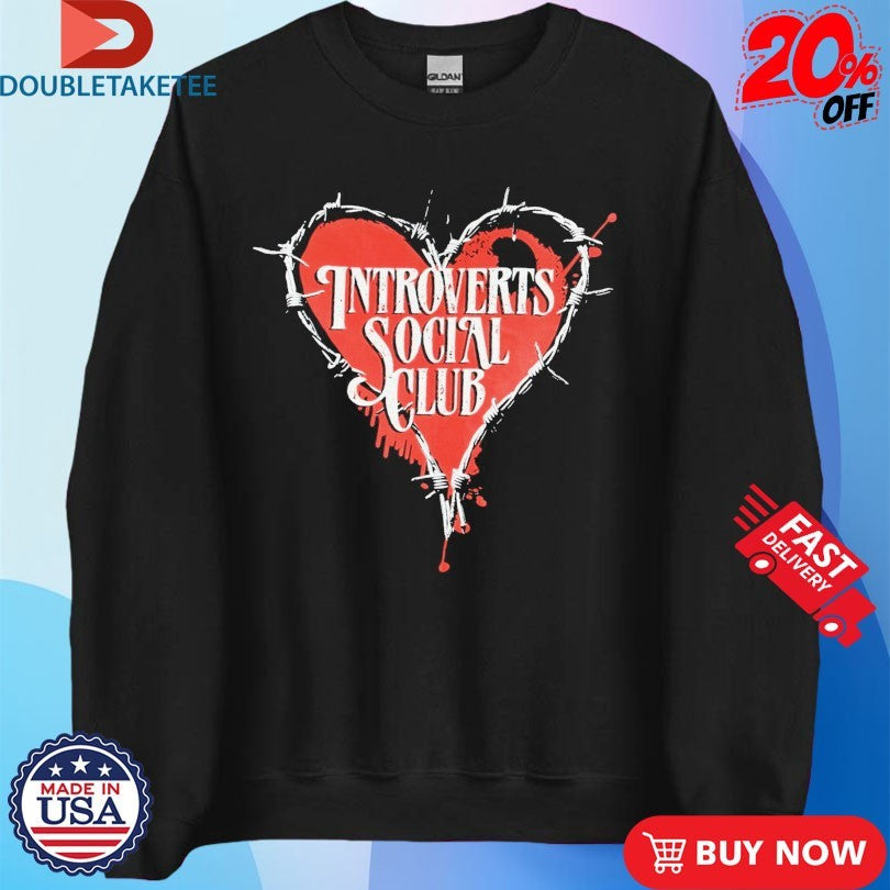 Official Otto By Kris Introverts Social Club Heart Shirts