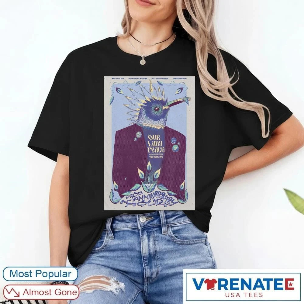 Official Our Lady Peace 30th Anniversary March 8 2026 Grand Rapids MI Poster T-Shirt