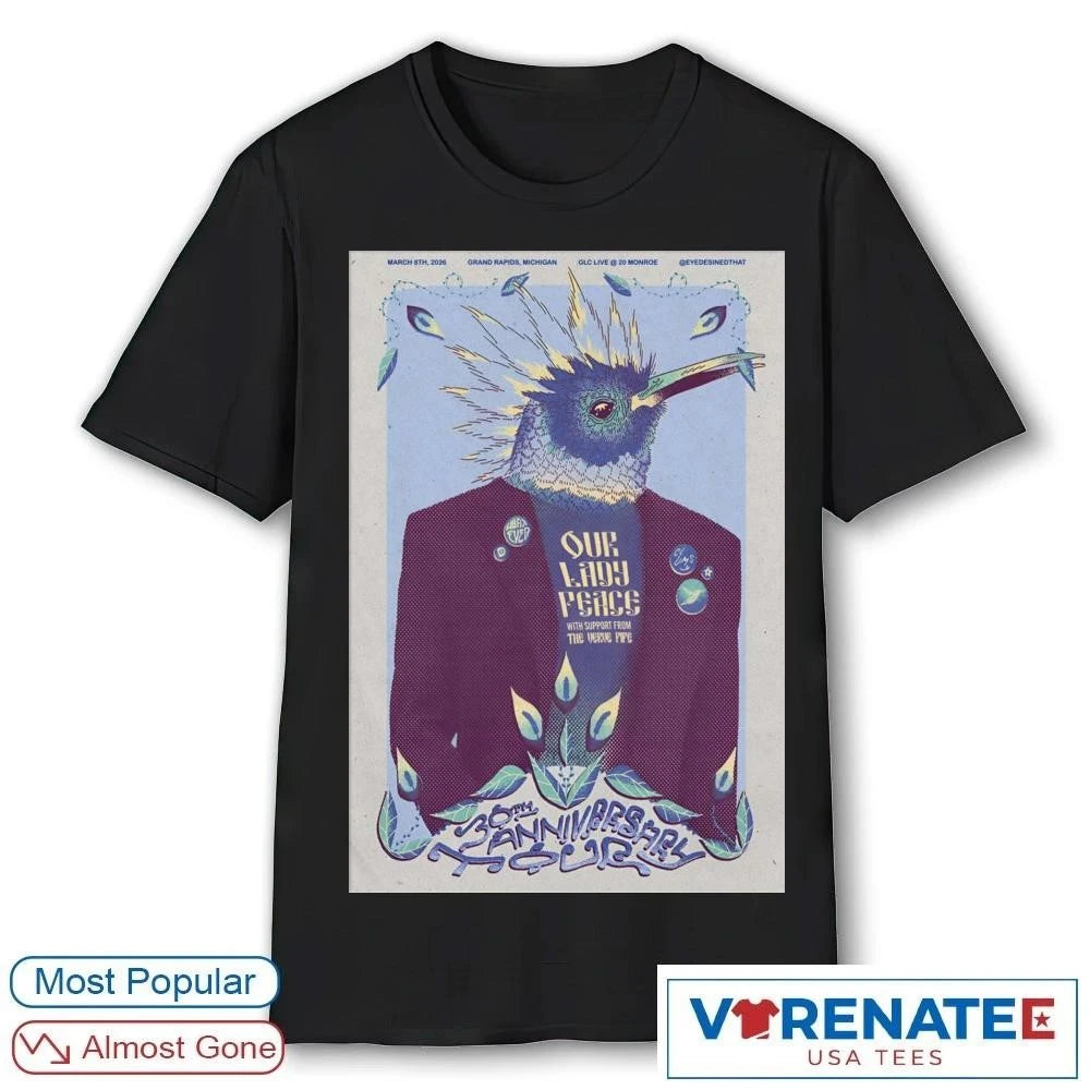 Official Our Lady Peace 30th Anniversary March 8 2026 Grand Rapids MI Poster T-Shirt