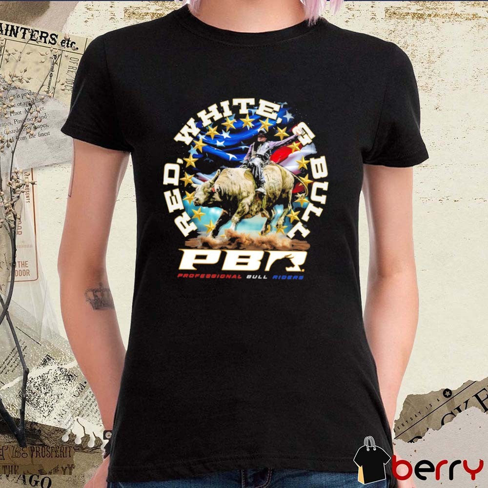 PBR Professional Bull Riders Red, White, and Bull Spotlight American Flag 2026 t-shirt