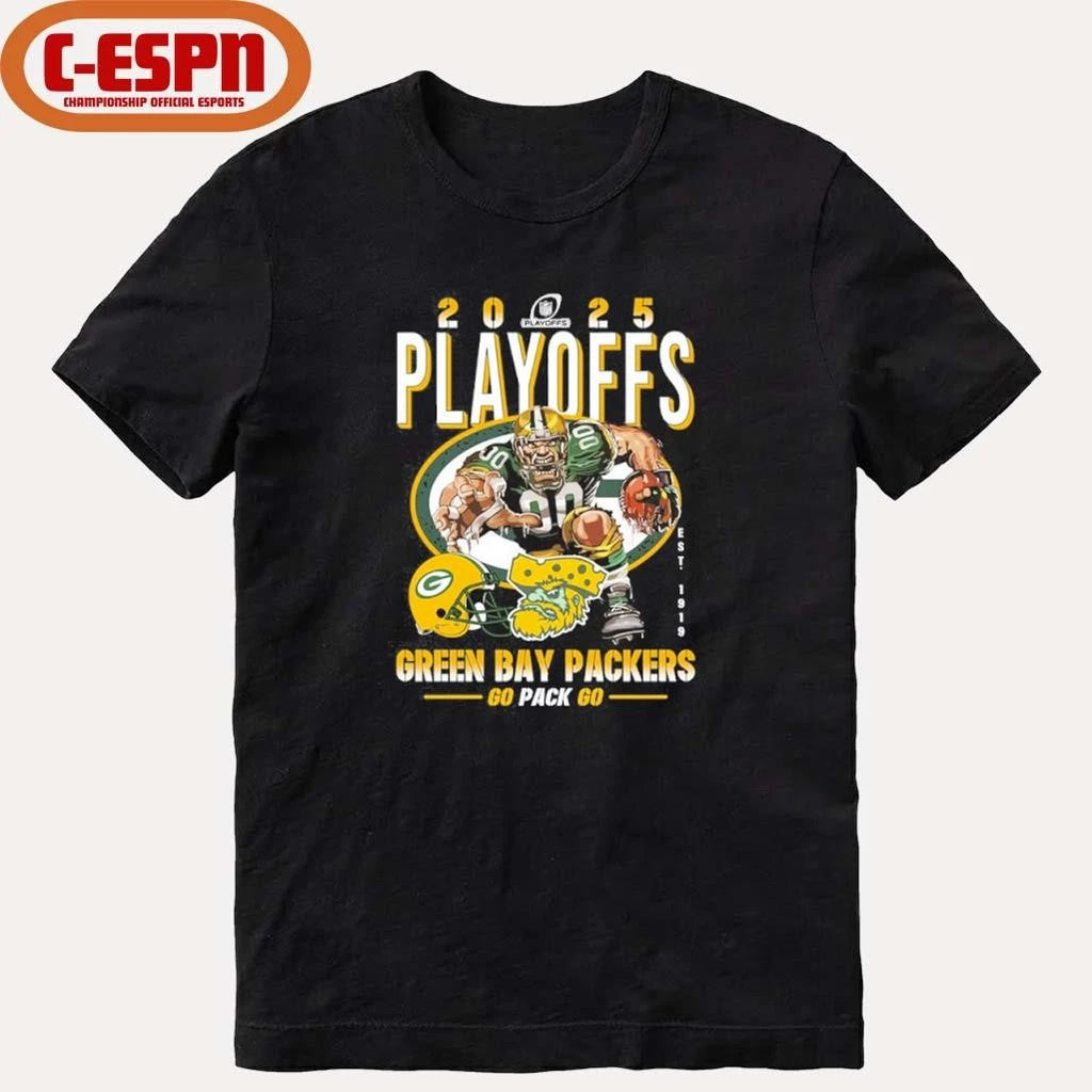 Official Packers Playoffs 2025 Go Pack Go Shirt