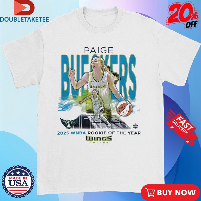 Official Paige Bueckers Dallas Wings #Rookie Of The Year 2025 WNBA 5 Shirts