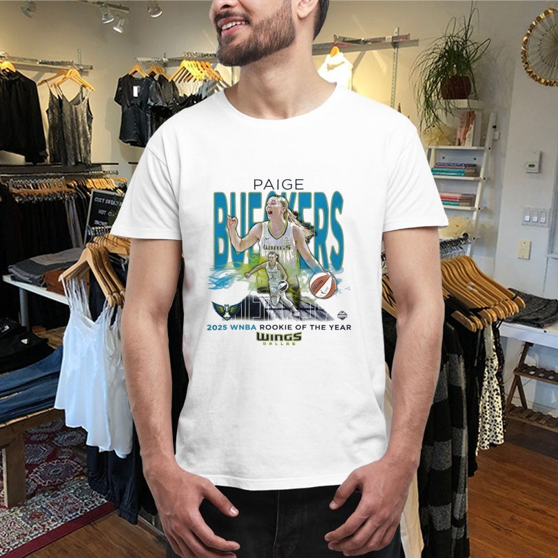 Official Paige Bueckers Dallas Wings #Rookie Of The Year 2025 WNBA 5 Shirts