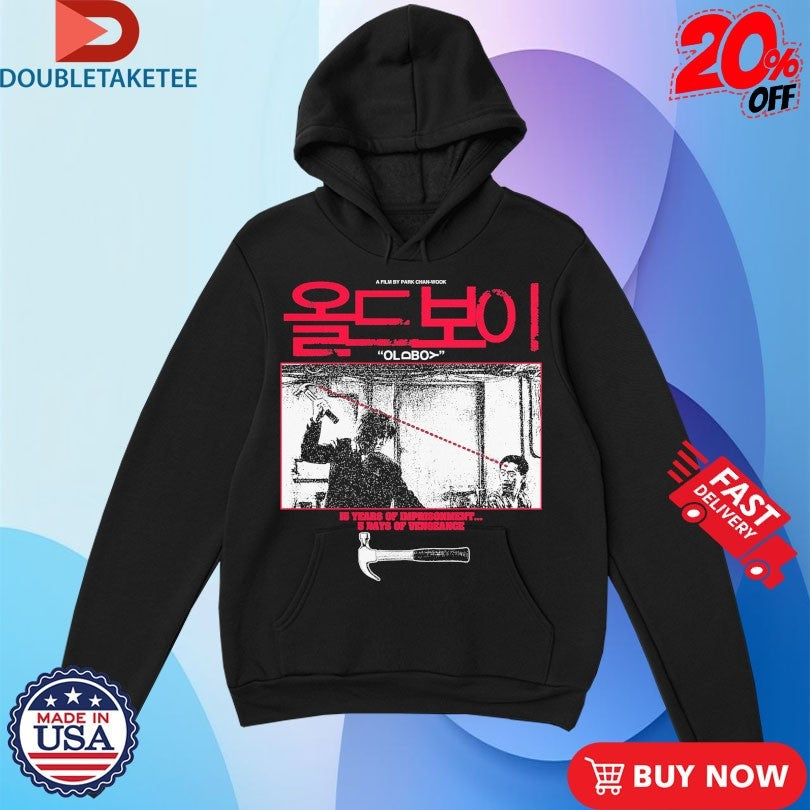 Official Park Chan Wook Old Boy 15 Years Of Imprisonment 5 Days Of Vengeance Hammer Shirts