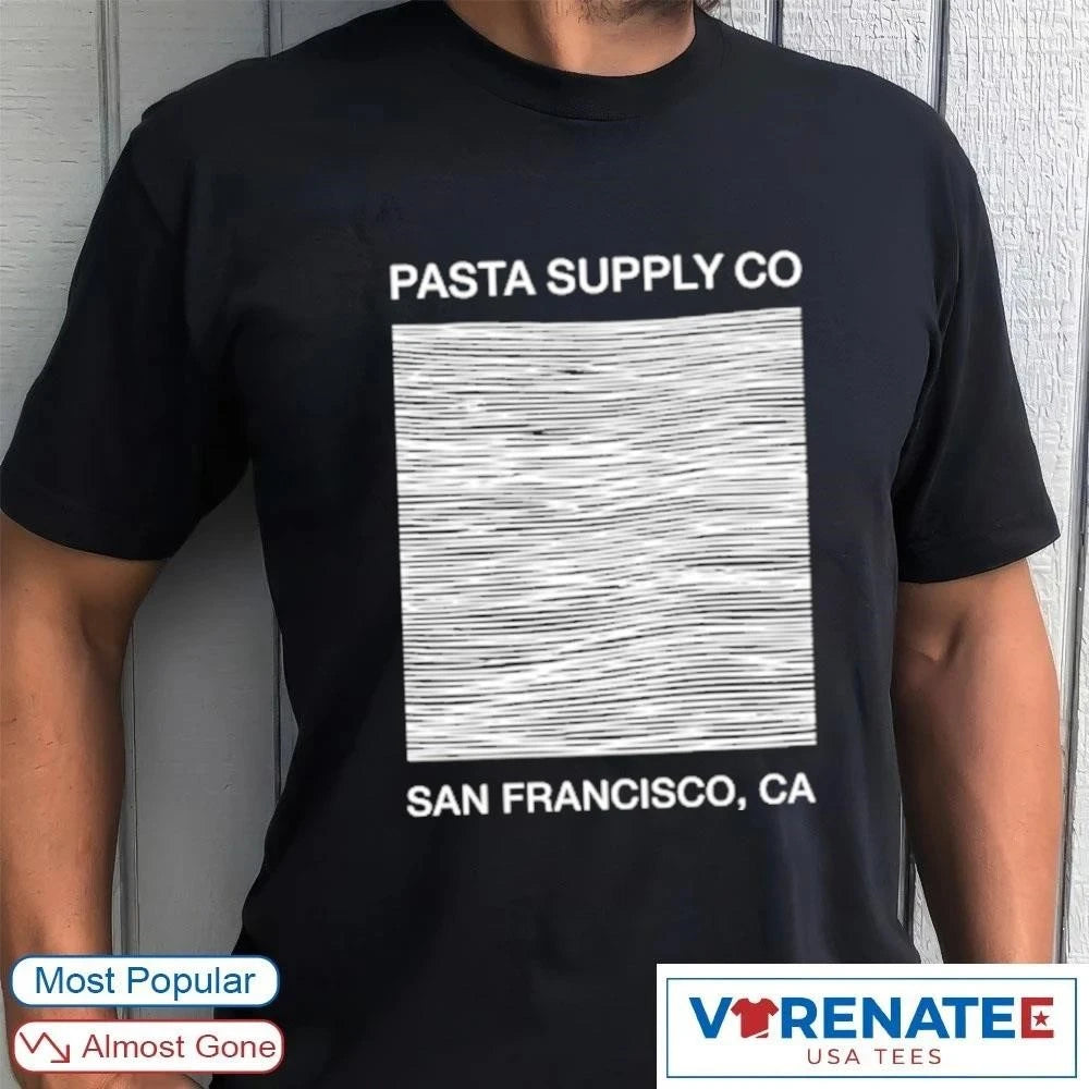 Official Pasta Supply Co San Francisco CA Unknown Pleasures T-Shirt