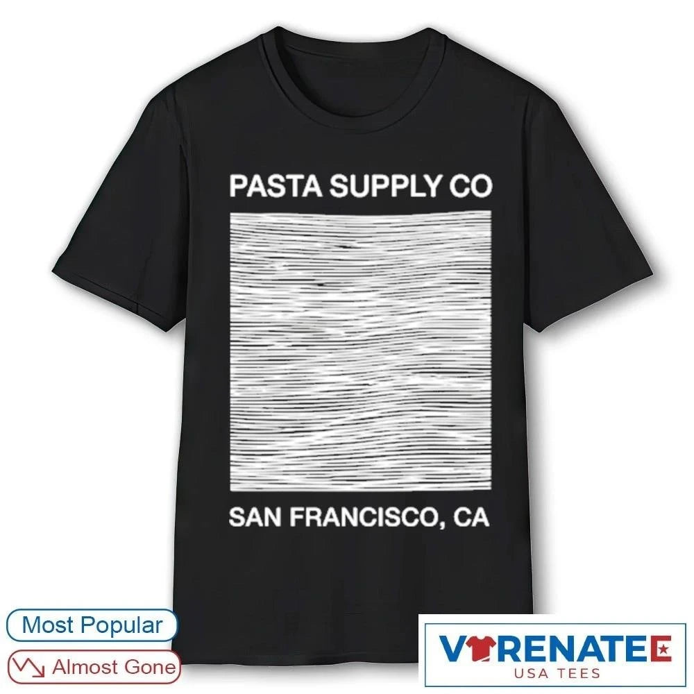 Official Pasta Supply Co San Francisco CA Unknown Pleasures T-Shirt