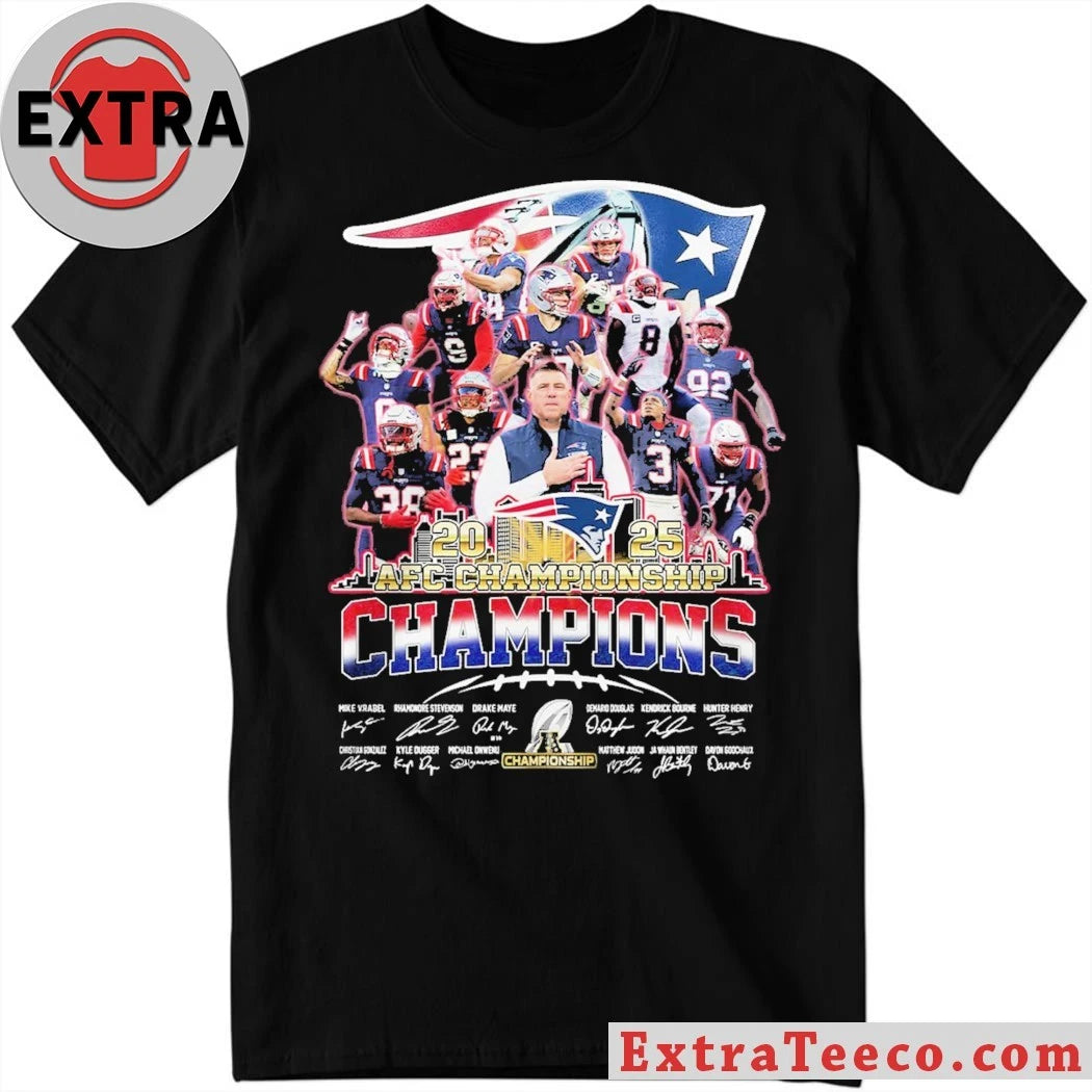 Official Patriots 2025 AFC Championship Champions Logo Shirt