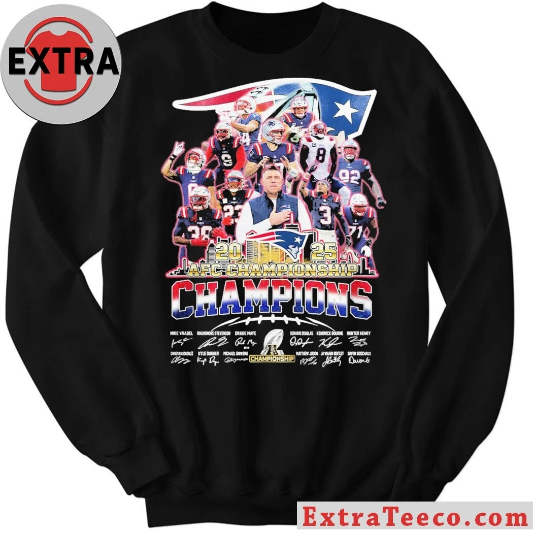 Official Patriots 2025 AFC Championship Champions Logo Shirt