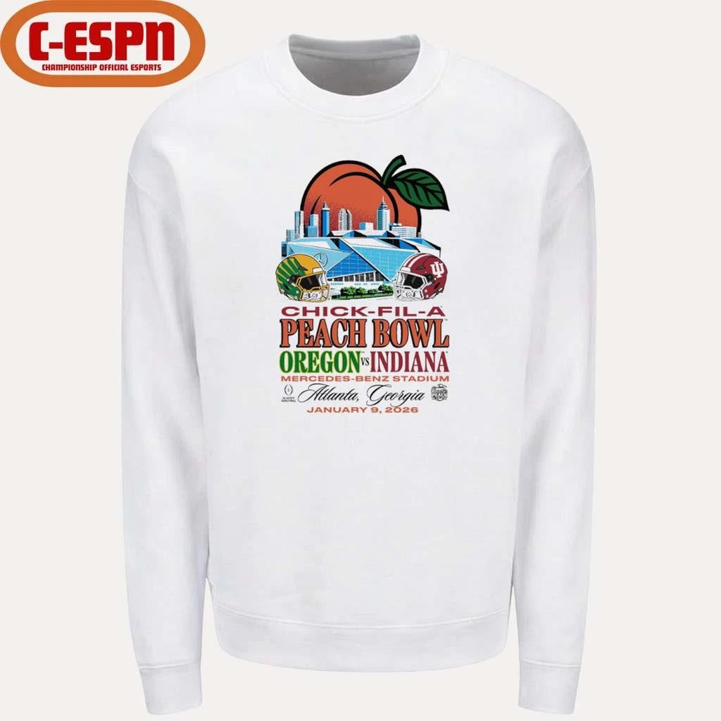 Official Peach Bowl IU Vs Oregon January 9th Shirt