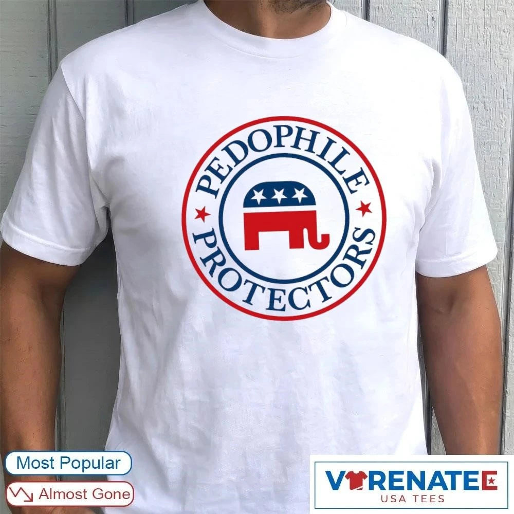 Official Pedophile Protectors Republican Party Political Parody Logo T-Shirt