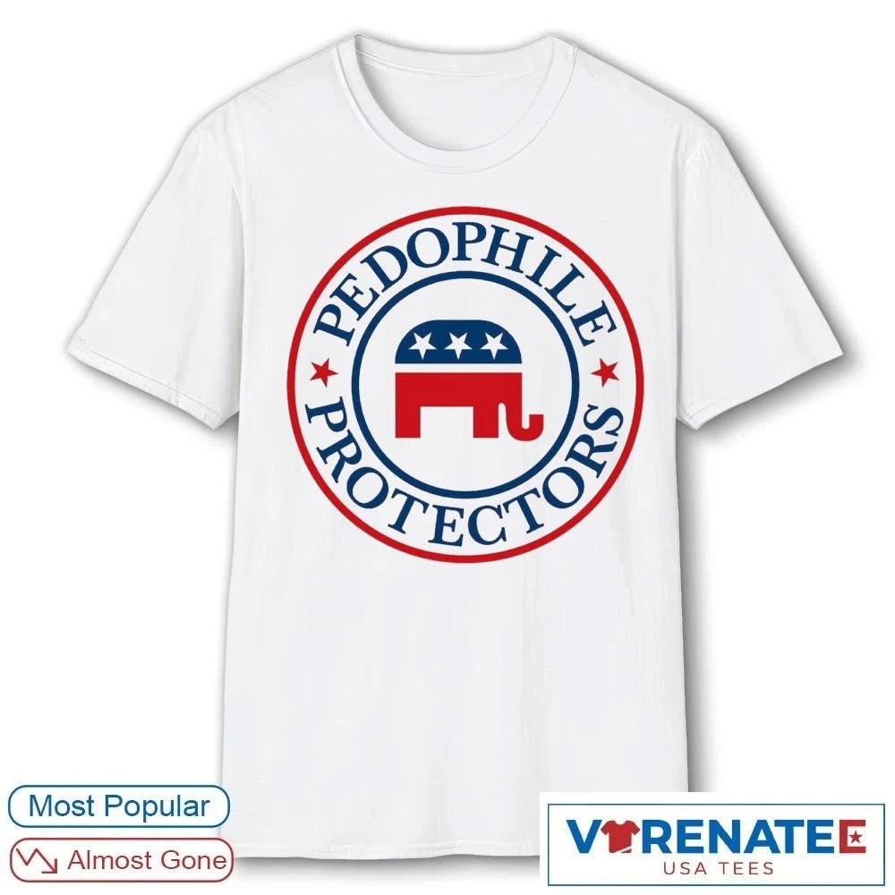 Official Pedophile Protectors Republican Party Political Parody Logo T-Shirt