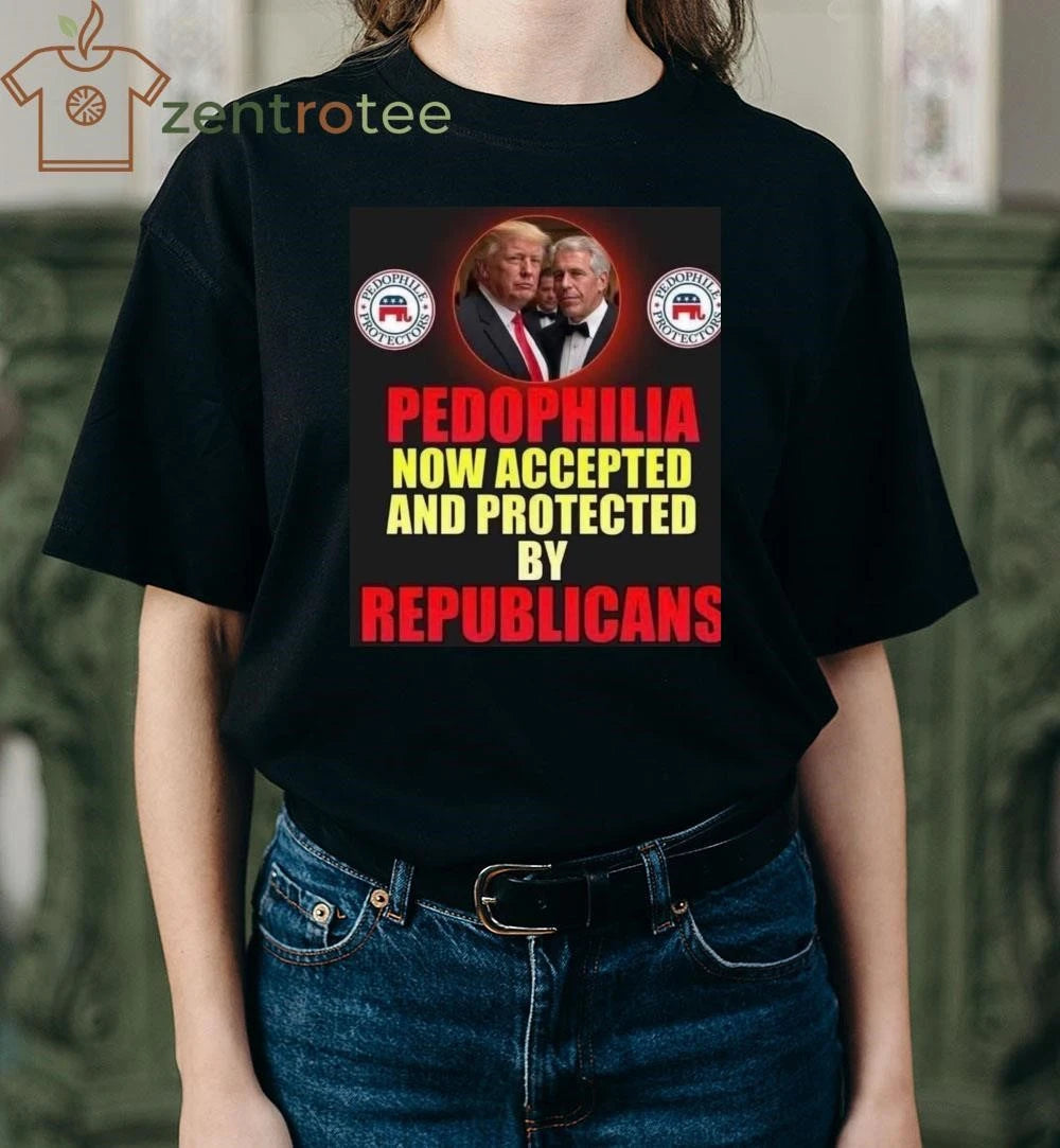 Official Pedophilia now accepted and protected by Republicans Trump Epstein tee