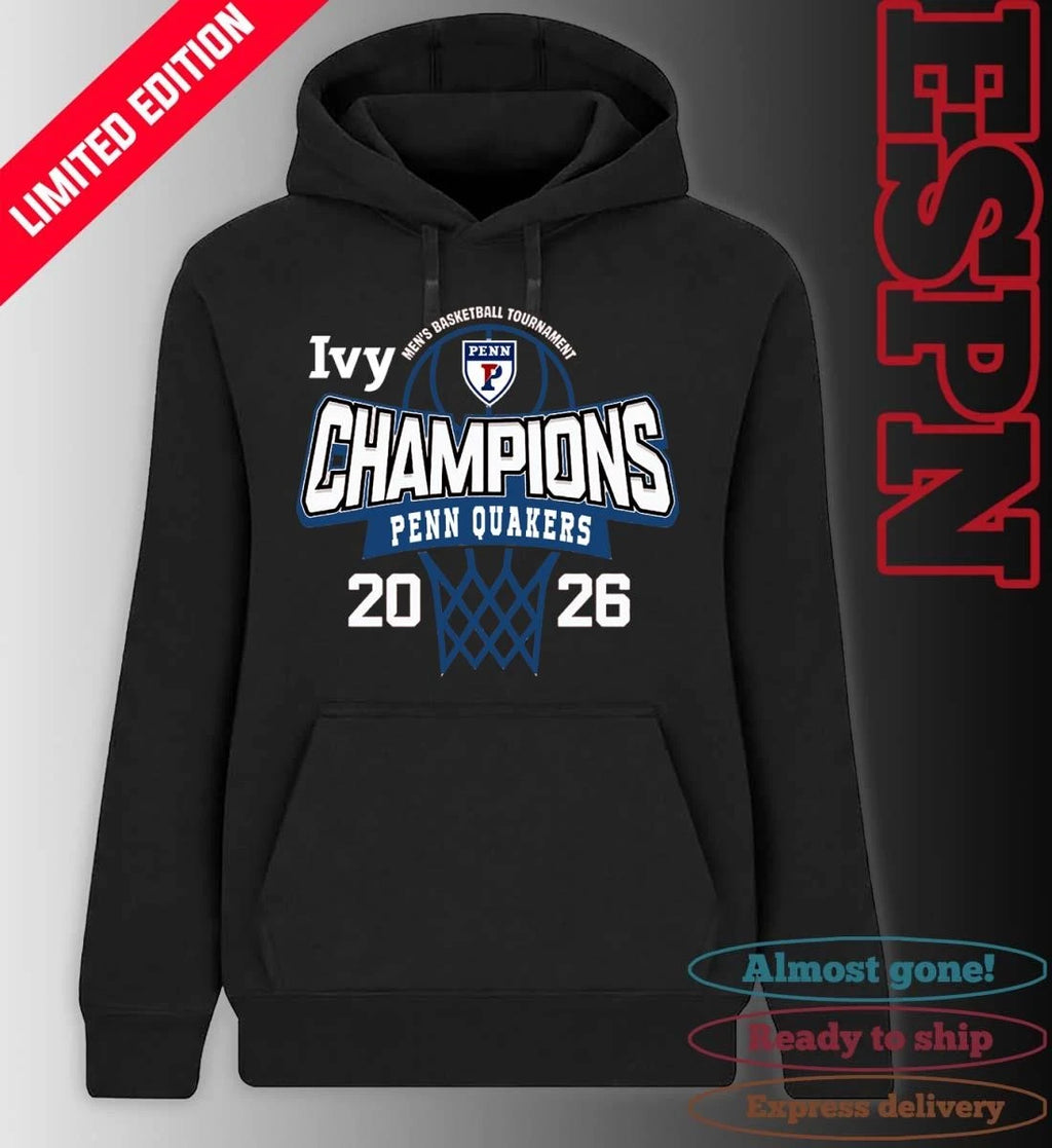 Official Penn Quakers 2026 Ivy League Men’s Basketball Tournament Champions Shirt