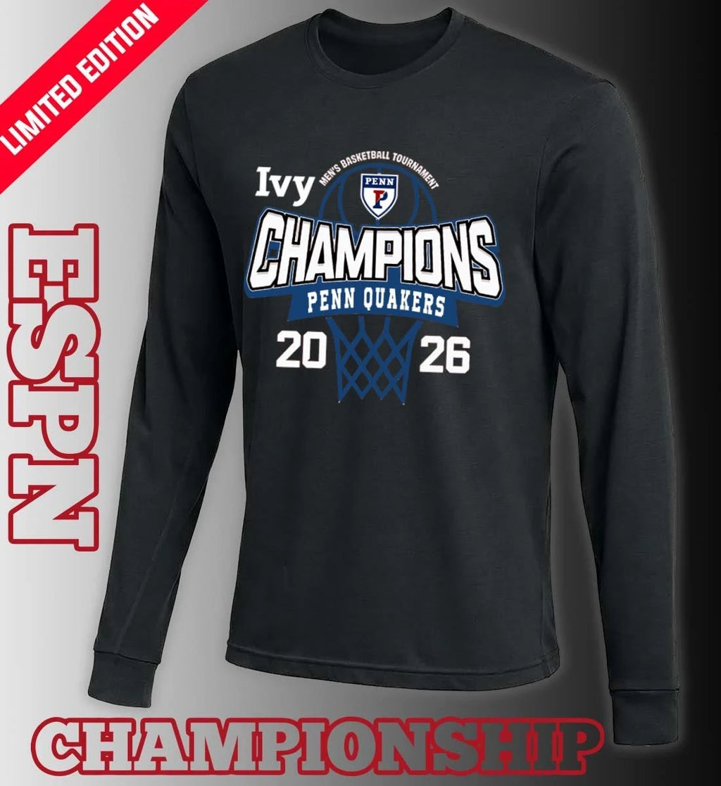 Official Penn Quakers 2026 Ivy League Men’s Basketball Tournament Champions Shirt