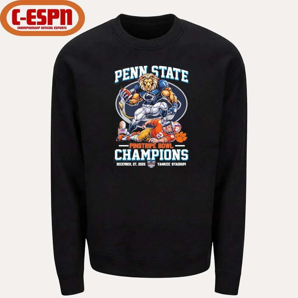 Official Penn State Beat Clemson Pinstripe Bowl Champions 2025 Shirt