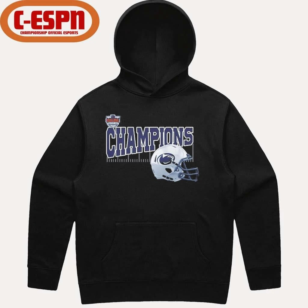 Official Penn State Nittany Lions 2025 Bad Boy Mowers Pinstripe Bowl Champions Helmet Shirt