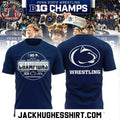 Official Penn State Nittany Lions 2026 Big Ten Mens Wrestling Tournament Champions Logo Two Sided Shirt