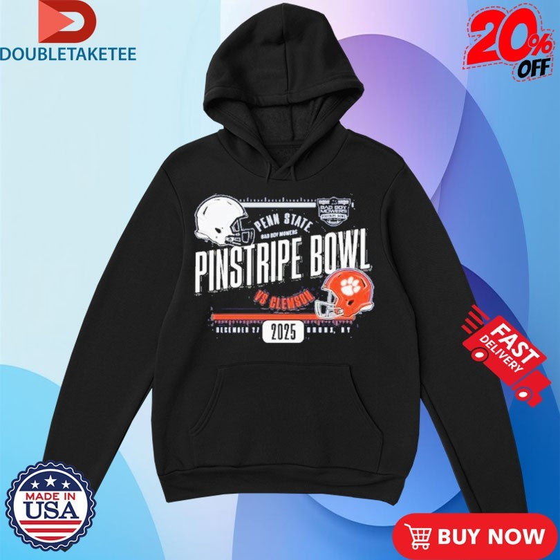 Official Penn State Nittany Lions Vs Clemson Tigers Pinstripe Bowl Bronx NY 2025 Shirts