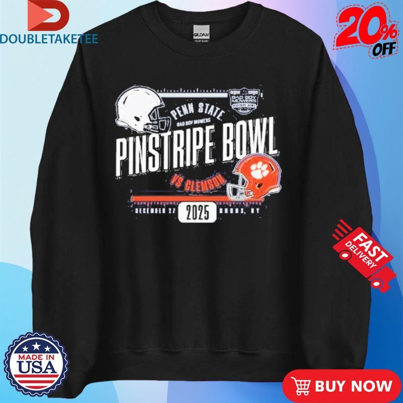 Official Penn State Nittany Lions Vs Clemson Tigers Pinstripe Bowl Bronx NY 2025 Shirts