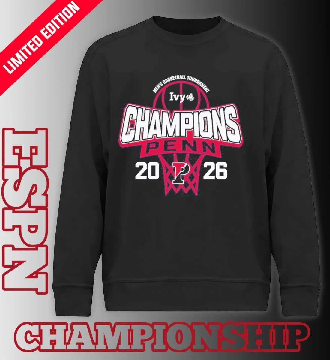 Official Pennsylvania Quakers Men’s Basketball Ivy League Tournament Champions T-Shirt