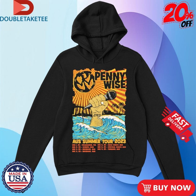 Official Pennywise Aus Summer 2023 Tour Shirts