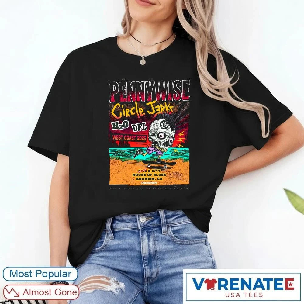 Official Pennywise West Coast 2026 House Of Blues Anaheim CA Poster shirt