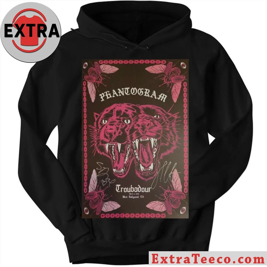 Official Phantogram 11 3 2026 West Hollywood Signed Poster Shirt