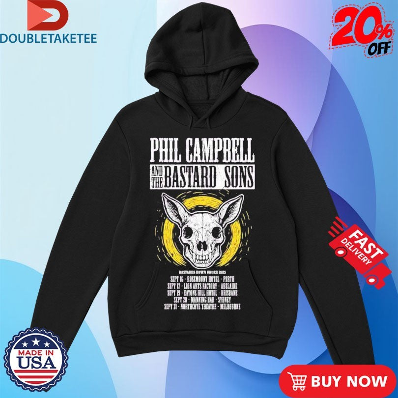 Official Phil Campbell And The Bastard Sons Date Tour In September 2025 In Australia Shirts