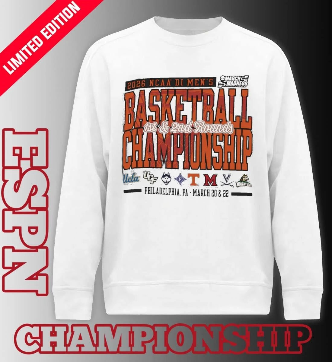 Official Philadelphia, PA 2026 NCAA DI Men’s Basketball Championship – March 20 &amp; 22 T-Shirt