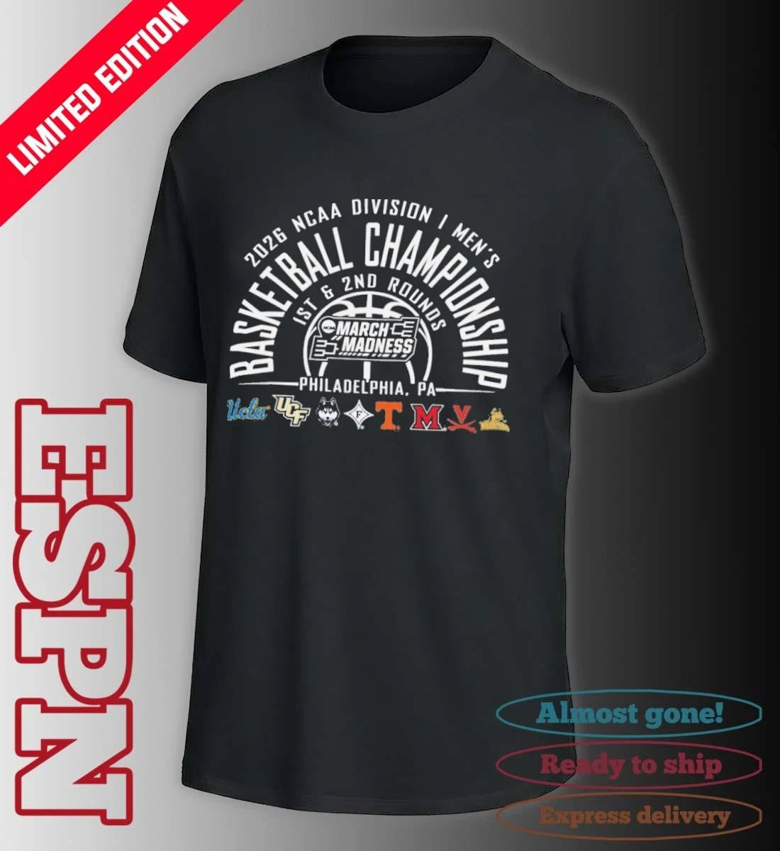 Official Philadelphia Regional 2026 NCAA DI Men’s Basketball Championship T-Shirt