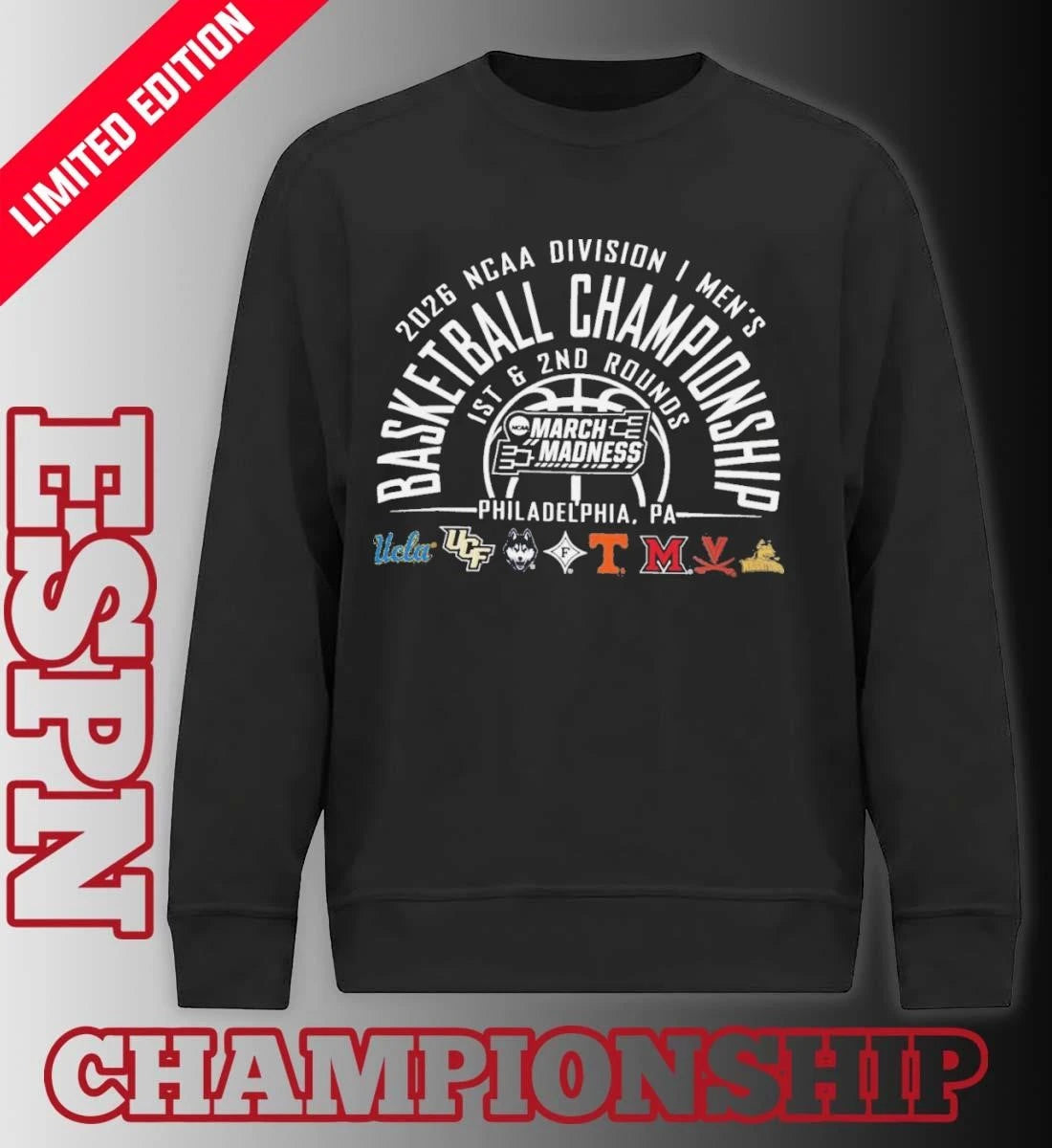 Official Philadelphia Regional 2026 NCAA DI Men’s Basketball Championship T-Shirt