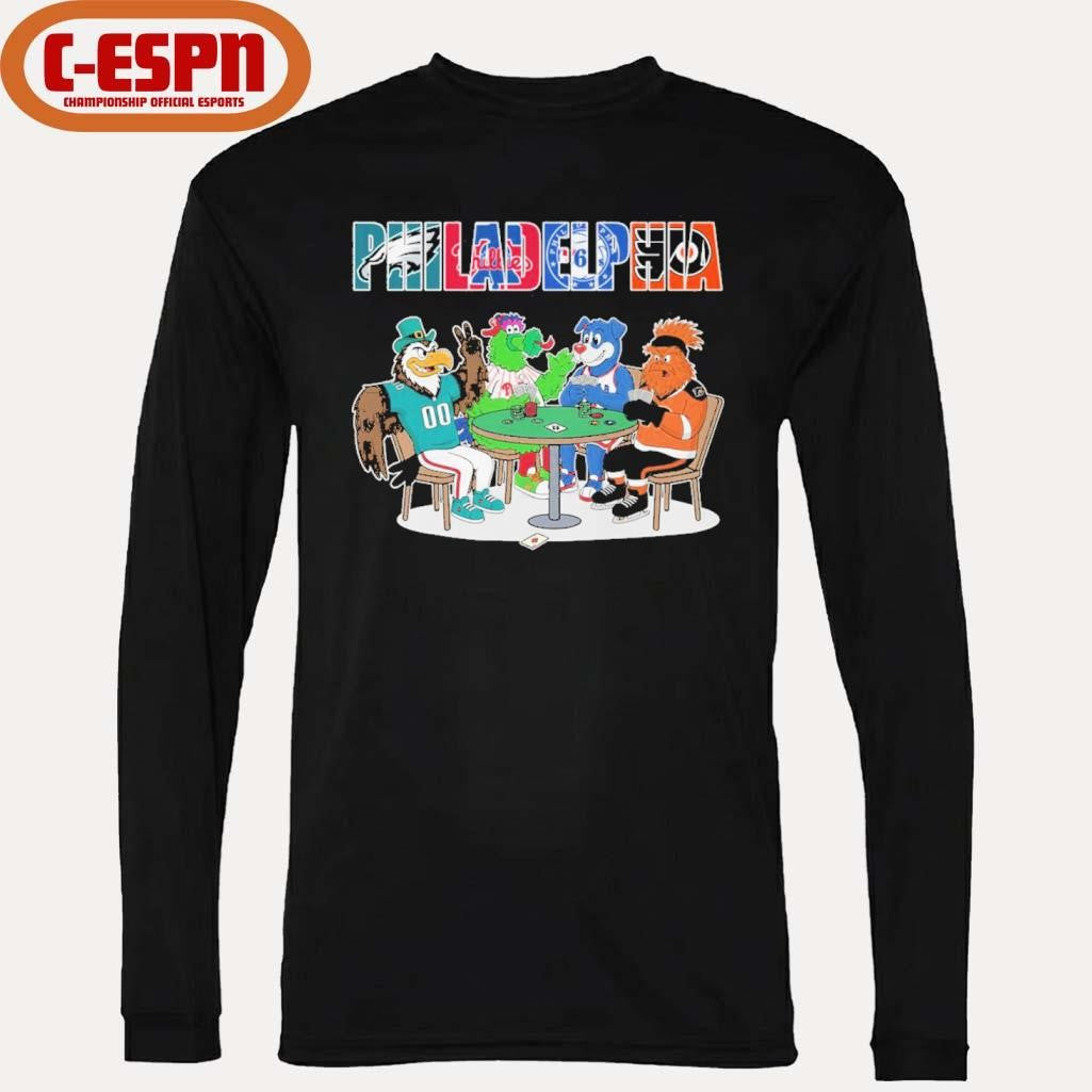 Official Philadelphia Sports Teams Mascots Playing Games Shirt