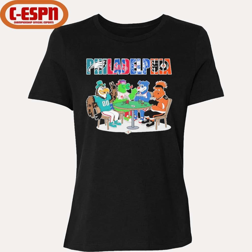 Official Philadelphia Sports Teams Mascots Playing Games Shirt