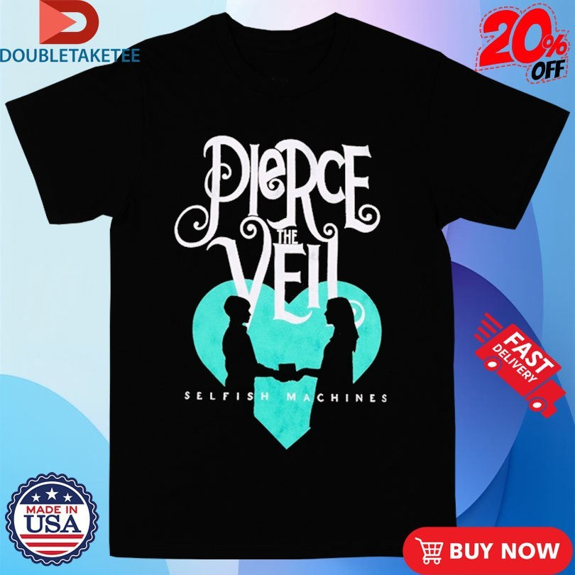 Official Pierce The Veil Selfish Machines Logo Heart Shirts