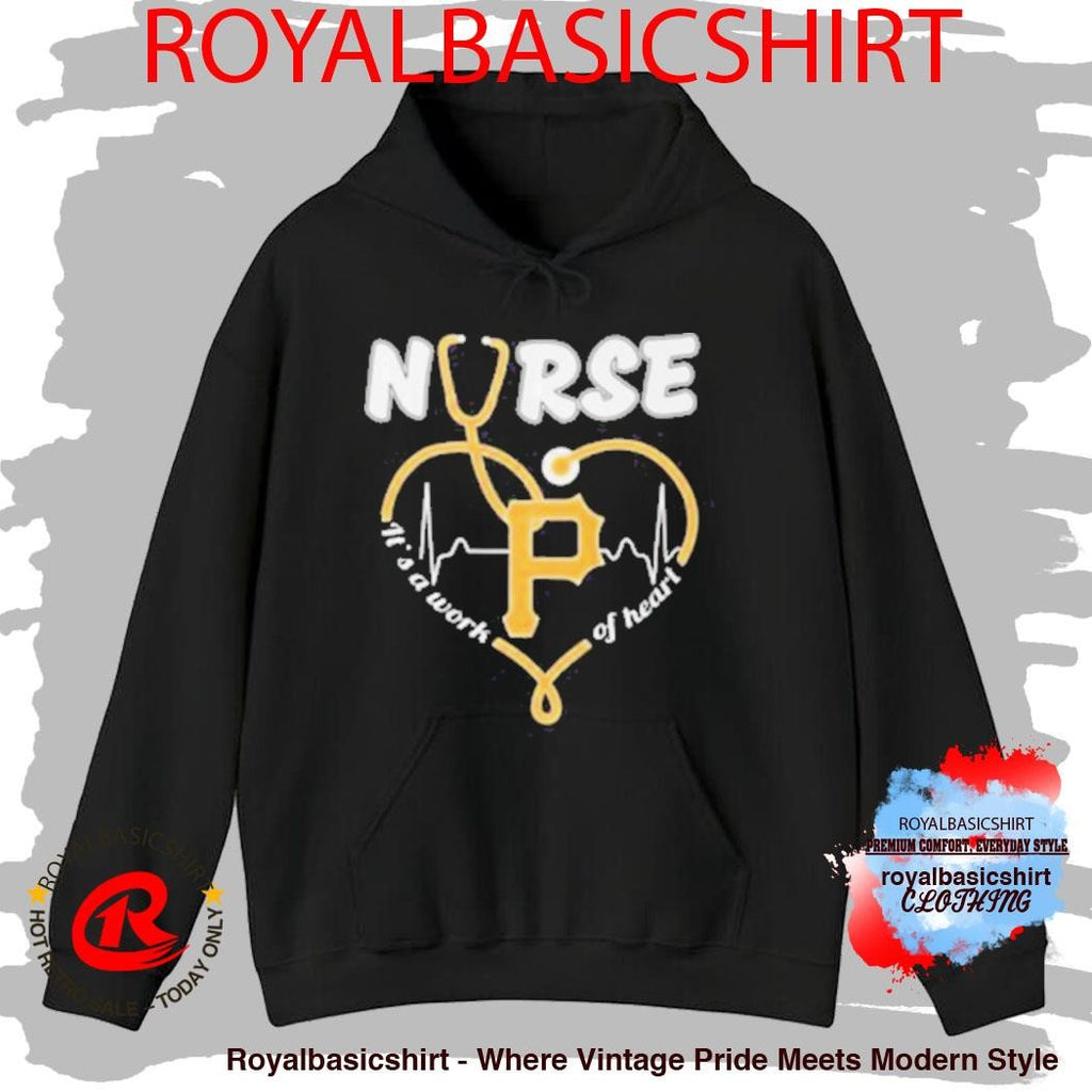 Official Pittsburgh Pirates Nurse Heart Stethoscope Baseball Gift Shirt