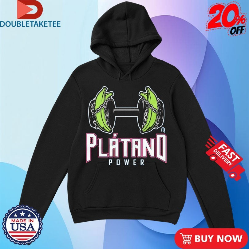 Official Plátano Power Dumbbell Banana Shirts