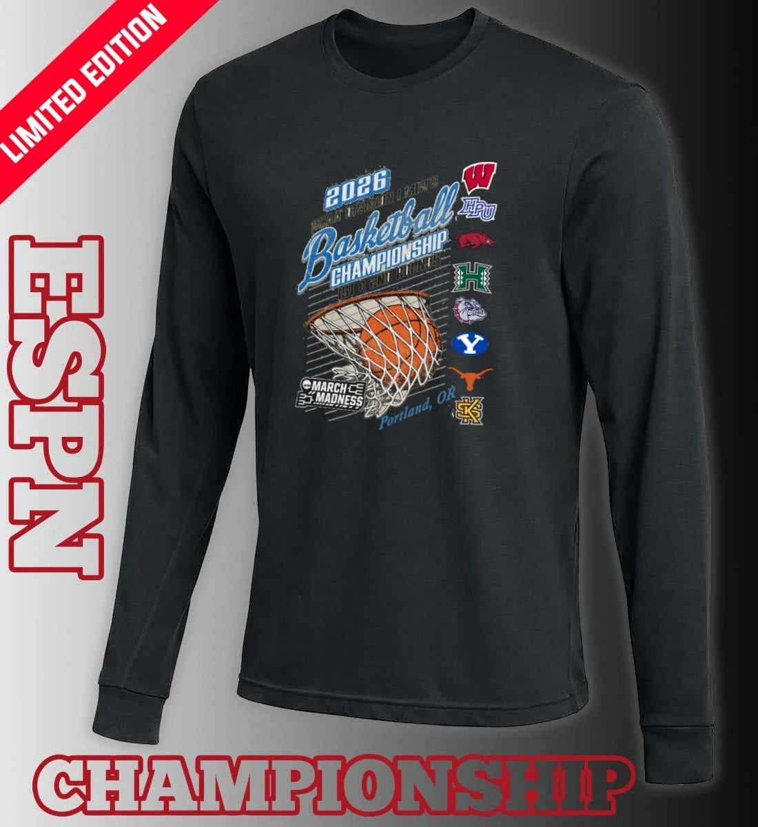 Official Portland, OR 2026 NCAA DI Men’s Basketball Championship – 1st, 2nd Rounds Shirt