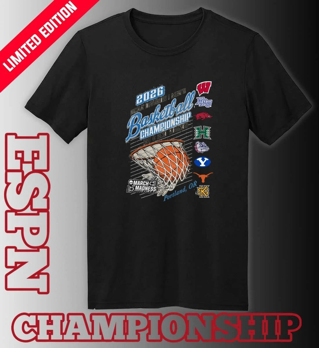 Official Portland, OR 2026 NCAA DI Men’s Basketball Championship – 1st, 2nd Rounds Shirt