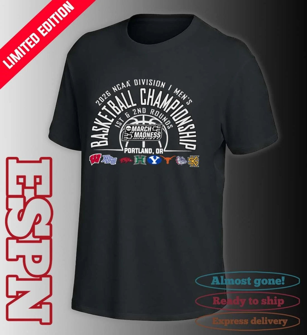 Official Portland Regional 2026 NCAA DI Men’s Basketball Championship T-Shirt