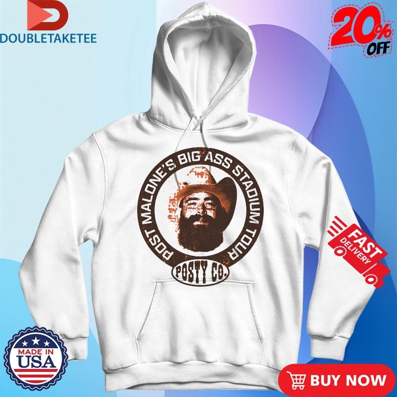 Official Post Malone Big Ass Stadium Tour 2025 Posty Co Circle Logo Face T-Shirtss