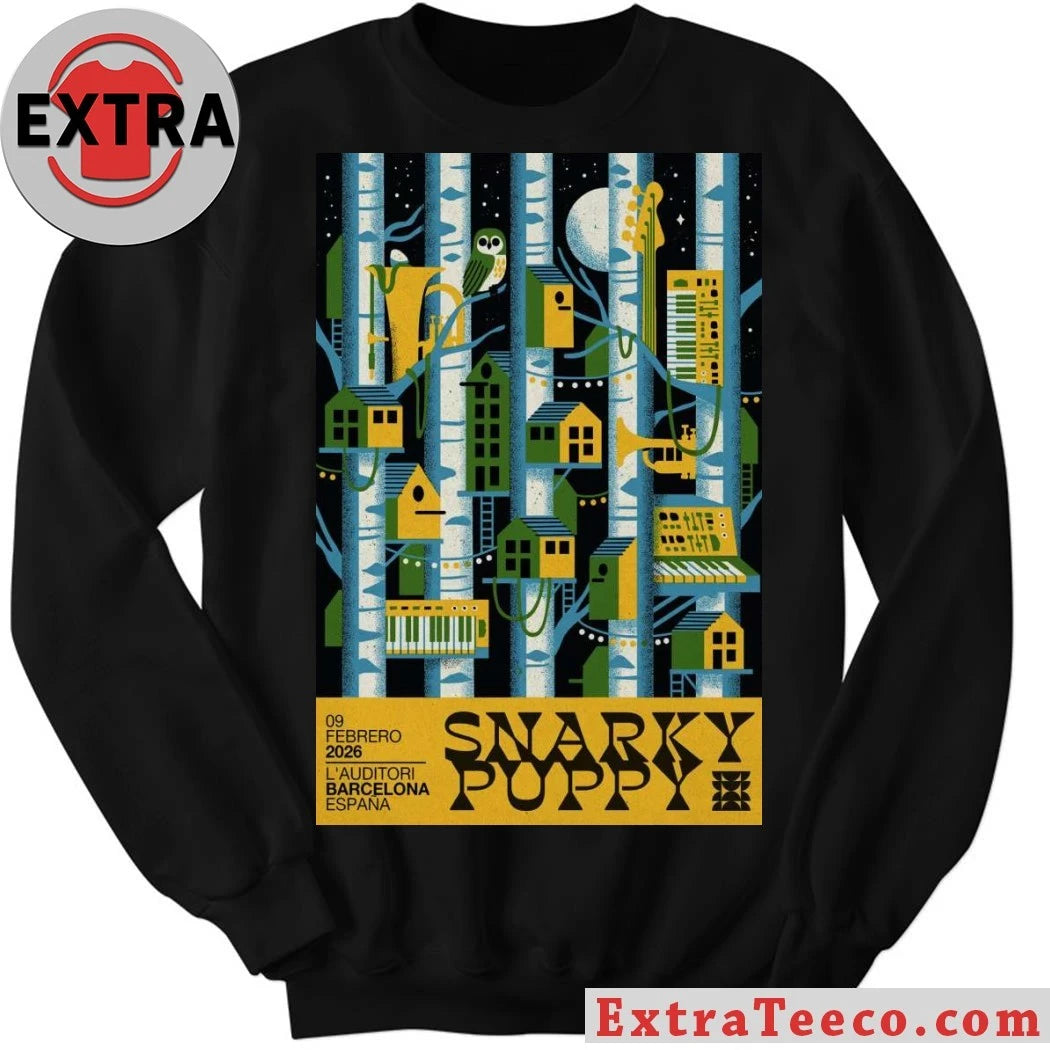 Official Poster Snarky Puppy At L’Auditori In Barcelona, Spain On Feb 9, 2026 T-Shirt