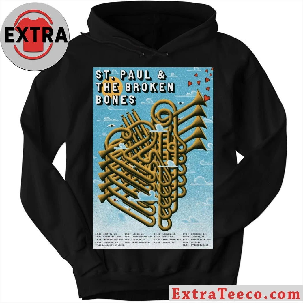 Official Poster St. Paul &amp; The Broken Bones United Kingdom And European Tour 2026 Shirt