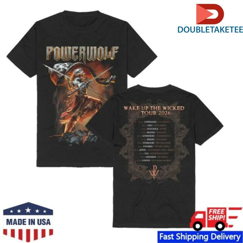 Official Powerwolf Wake Up The Wicked Tour 2026 Dates Shirts