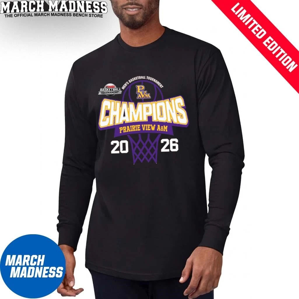 Official Prairie View A&amp;M Panthers 2026 SWAC Men’s Basketball Tournament Champions Shirt